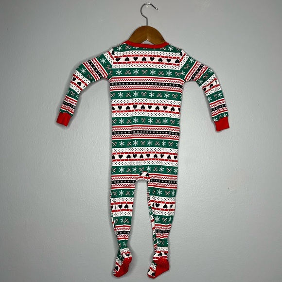 The Children’s Place Christmas Holiday One Piece Onesie Pajamas NWT Y - Picture 2 of 7